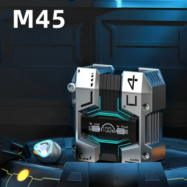 Damix M45 TWS Wireless Bluetooth 5.3 Headphone LED RGB Ambient Headset