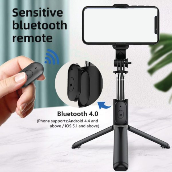 Q07 Bluetooth Selfie Stick With Light And Bluetooth Remote Control
