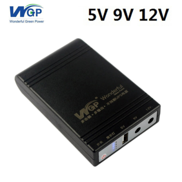 WGP Mini UPS- Router + ONU Backup Up To 8 Hours (5V, 9V, 12V Output)