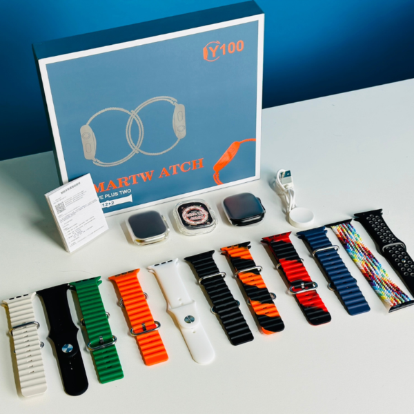 Y100 Couple Smartwatch With 11 Straps